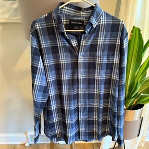 Mizzen+Main Men’s button down Flannel size large trim